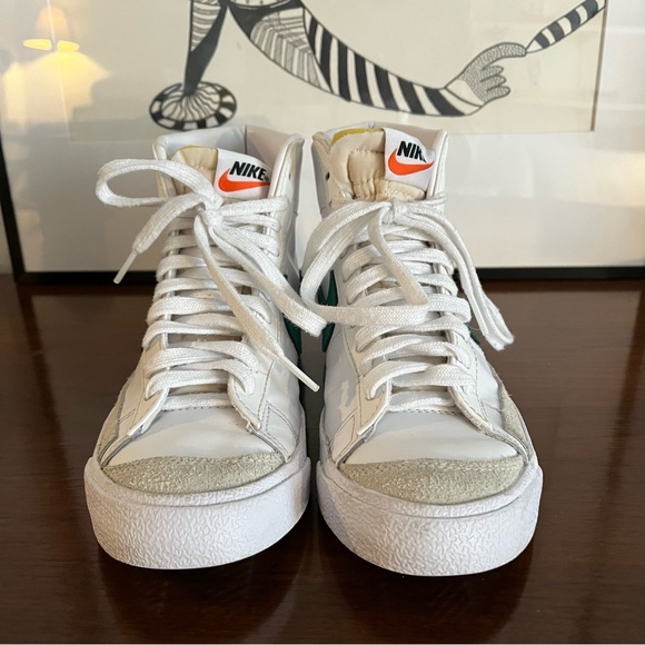 Nike Blazer mid ‘77 vintage White and Green High-Tops - Picture 6 of 11